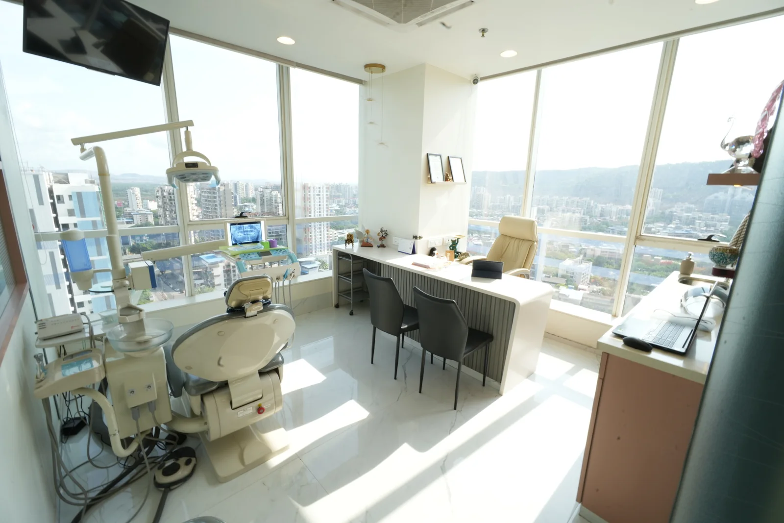 Dental treatment room at Dr. Pithadia's Clinic, Sector 14, Kharghar