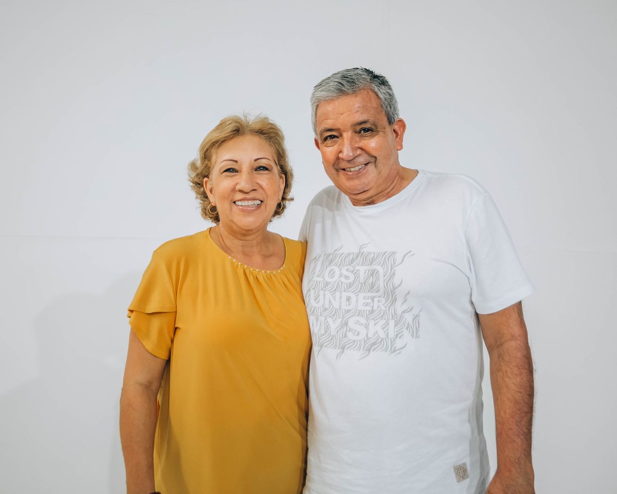 Full mouth rehabilitation Kharghar — happy senior couple, patients of Dr. Pithadia's Dental Clinic